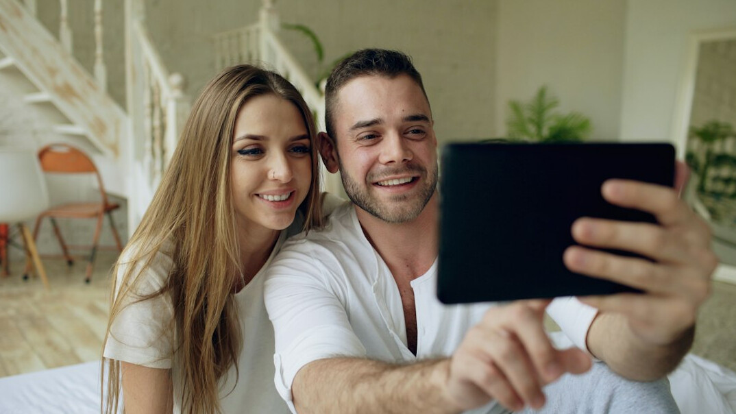 friends chatting on video call